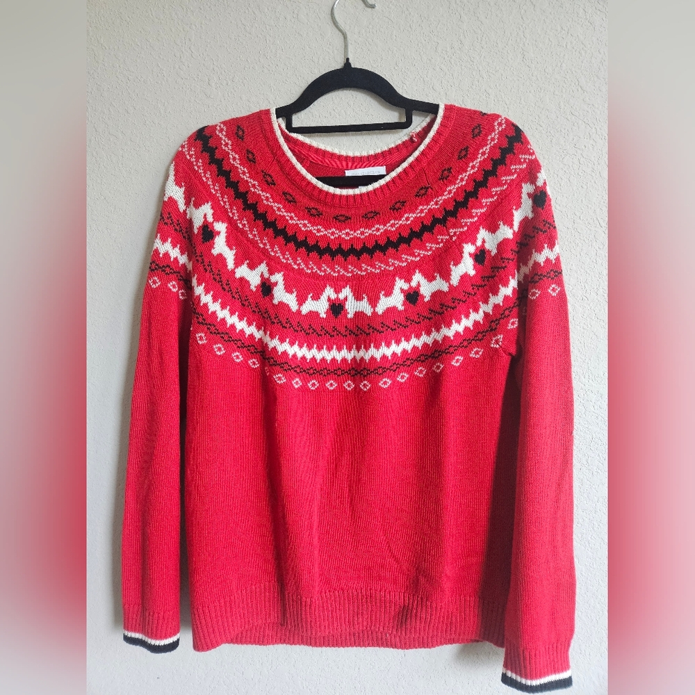 Charter Club Red and White Festive Sweater